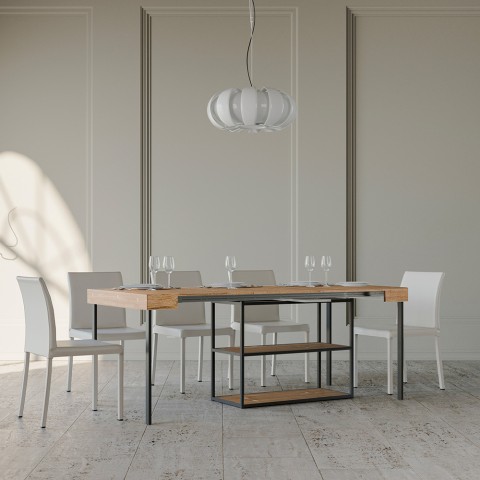 Mesa de Jantar de Madeira Moderna Elegante 90x40-300cm Plano Fir Promoção