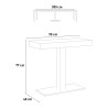 Mesa de Jantar Moderna Elegante 90x40-300cm Branca Extensível Capital Evolution Descontos
