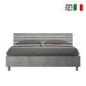 Cama de Casal Dupla Moderna com Armazenamento 160x190cm Ankel Concrete Venda