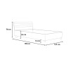 Cama de Casal Dupla Cinzenta Moderna com Armazenamento 160x190cm Ankel Nod Concrete Escolha