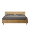 Cama Dupla de Madeira 160x190cm Moderna Elegante Durável Ankel I Oak Oferta