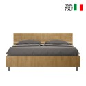 Cama Dupla de Madeira 160x190cm Moderna Elegante Durável Ankel I Oak Venda