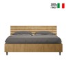 Cama Dupla de Madeira 160x190cm Moderna Elegante Durável Ankel I Oak Venda