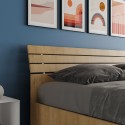 Cama Dupla de Madeira 160x190cm Moderna Elegante Durável Ankel I Oak Saldos