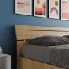 Cama Dupla de Madeira 160x190cm Moderna Elegante Durável Ankel I Oak Saldos