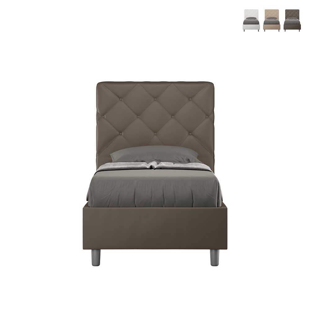 Cama de Solteiro Estofada 80x190cm Priya S