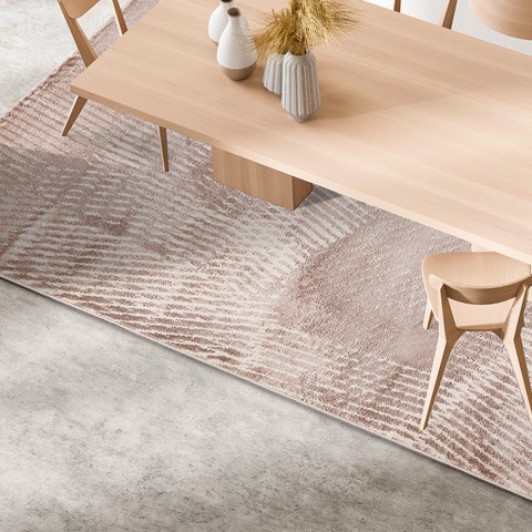 Tapete de sala de estar de design moderno Victory Abstract Grey Brown
