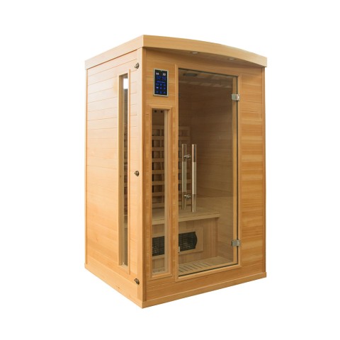 Casa de madeira finlandesa sauna 2 lugares de quartzo infravermelho Apollon 2