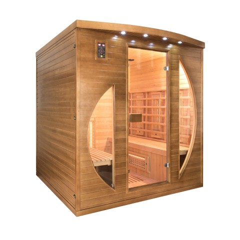 Dual Healthy Spectra 5 Sauna caseira finlandesa de 4 lugares com infravermelhos Promoção