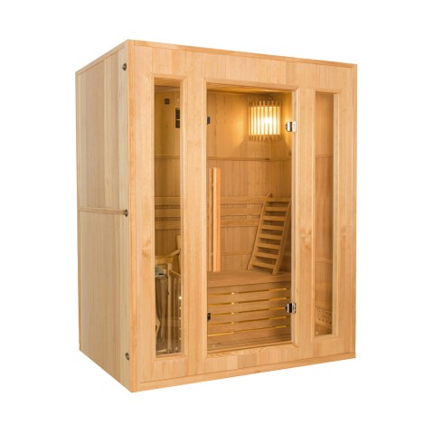 Sauna caseira finlandesa de 3 lugares em fogão eléctrico a lenha 4,5 kW Zen 3 Promoção