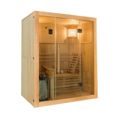 Sauna de Madeira Económica Uso Profissional ou Doméstico 3 Pessoas 3,5 kW Sense 3 Promoção