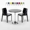 Mesa redonda de Café Preta c/2 Cadeiras 70x70 Bares Cosmopolitan Promoção