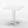 Conjunto de mesa quadrada Branca c/2 Cadeiras Moderna Elegante 70x70 Patio 