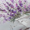 Quadro Vaso de Flores Pintado à Mão Tela Roxa com Moldura 30x30cm W602 Catálogo