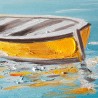 Quadro Barco Pintado à Mão sobre Tela 30x30cm com Moldura W605 Catálogo