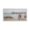 Quadro Imagem Pintada à Mão na Praia 60x120cm com Moldura W628 Saldos