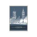 Quadro Impressão de Cartazes Fotográficos da Cidade de Londres Moldura 50x70cm Unika 0005 Venda