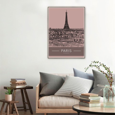 Quadro Imprimir Moldura Fotográfica Cidade Paris 50x70cm, Unika 0007 Promoção