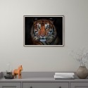 Quadro Pintura Moldura Fotográfica de Tigre Animal 30x40cm Unika 0027 Promoção
