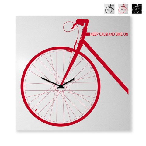 Relógio de parede de bicicleta de design quadrado moderno Bike On Big