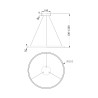 Candeeiro Pendente Anel Luz Iluminação LED Ø 80cm Rim Maytoni Saldos