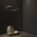 Candeeiro Pendente Anel Luz Iluminação LED Ø 80cm Rim Maytoni Promoção