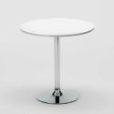 Mesa redonda branca c/2 Cadeiras Transparentes Moderna 70x70 Silver Compra