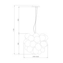 Candeeiro Moderno Suspenso Elegante 8 Lâmpadas Iluminação Sala Quarto Corredor Balbo Maytoni Medidas