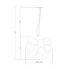 Candeeiro Moderno Suspenso Elegante 8 Lâmpadas Iluminação Sala Quarto Corredor Balbo Maytoni Medidas