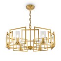 Candelabro Candeeiro Suspenso Dourado Moderno 6 Luzes Bowi Maytoni Promoção
