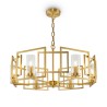 Candelabro Candeeiro Suspenso Dourado Moderno 6 Luzes Bowi Maytoni Promoção