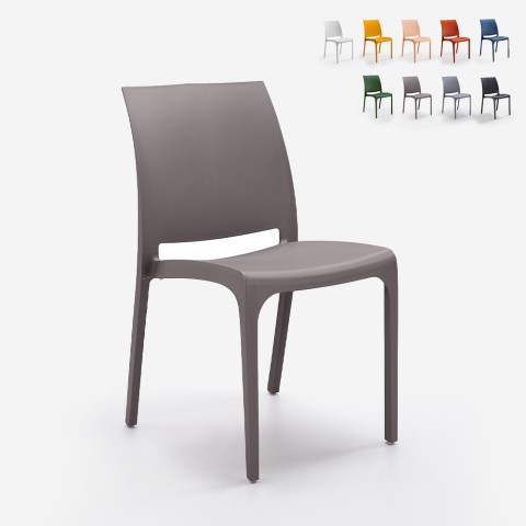 Stock 25 cadeiras Empilháveis Modernas Esplanada Café Volga  Promoção