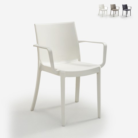Stock 23 cadeiras com apoios de braços empilháveis exterior jardim Victoria BICA