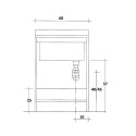 Lavatório para Garagem Uso Exterior e Interior Branco 60x60cm Edilla Montegrappa Modelo