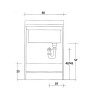 Lavatório para Garagem Uso Exterior e Interior Branco 60x60cm Edilla Montegrappa Características