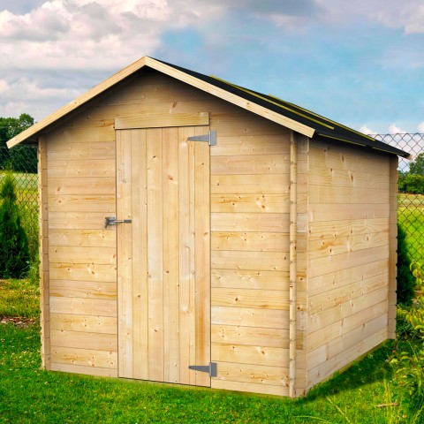 Casa de madeira para ferramentas de jardim 178x218cm porta única Formia