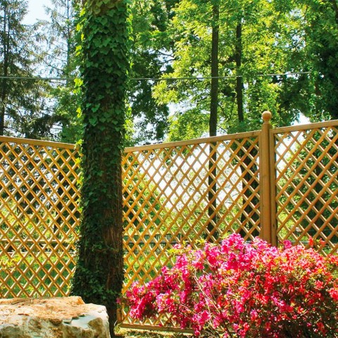 Tela de privacidade de madeira para plantas trepadeiras 120x180cm jardim Trendy