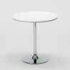 Conjunto de mesa redonda Branca c/2 Cadeiras Transparentes 70x70 Spectre Compra