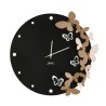 Relógio de Parede Redondo 40cm Artesanato de Metal Butterflies 3D Ceart Características