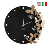 Relógio de Parede Redondo 40cm Artesanato de Metal Butterflies 3D Ceart Catálogo