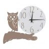 Relógio de Parede Redondo Metálico Moderno Artesanal Owl Ceart Estoque