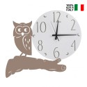 Relógio de Parede Redondo Metálico Moderno Artesanal Owl Ceart Descontos