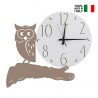 Relógio de Parede Redondo Metálico Moderno Artesanal Owl Ceart Descontos