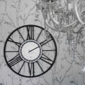 Relógio de Parede Redondo Industrial Clássico Moderno 80cm Roda Ceart  Saldos