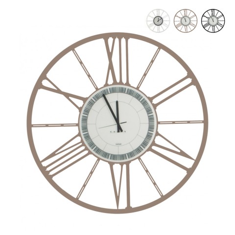 Relógio de parede moderno clássico industrial redondo de 80 cm Ruota Ceart