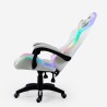 Cadeira de Gaming Branca Poltrona Massajadora LED Reclinável Ergonómica Pixy Plus Escolha