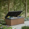 Baú Arca Caixa de Arrumação Moderna de Madeira para jardim Darwin 100G Keter K252700 Preço