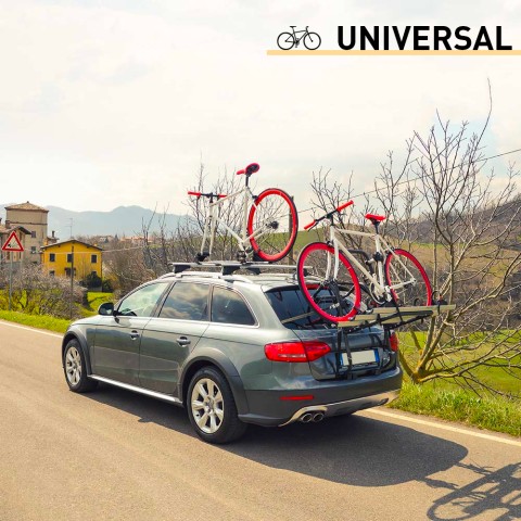Porta-bicicletas universal para porta traseira do carro Stand up 3