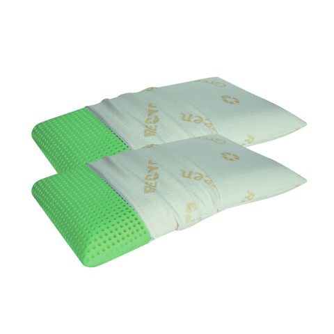 2 almofadas sabonete par de almofadas em Memory Foam verde perfurado transpirante