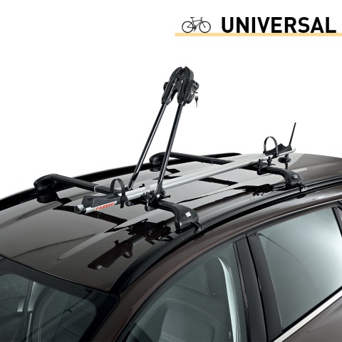 Suporte universal para bicicletas no teto do carro com sistema antifurto Bici 3000 Alu New